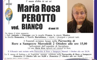 Perotto Maria Rosa ved. Bianco