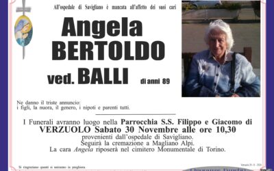 Bertoldo Angela ved. Balli